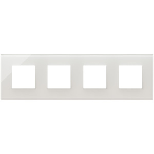 8M <b>Plate</b> 2+2+2+2 Int71 Milk White 34.2cm Length Wall <b>Switch</b> Cover - Product Image 1