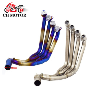 Sistema de Escape Completo Delantero para Motocicleta Honda <span class=keywords><strong>CB650F</strong></span> CBR650F CBR 650 CBR650R <span class=keywords><strong>2014</strong></span>-2022, Tubo de Enlace Compatible con Silenciador de 51 mm - Product Image 1