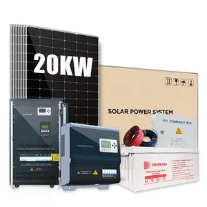 Sistema Híbrido Conjunto Completo Soar Painel PV kit 20kw 20kwh 5kva Off Grid Solar Power Generator Sistema de Energia Armazenamento para Casa Casa