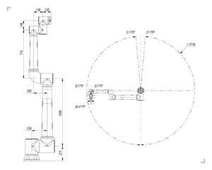 Brazo Robótico Colaborativo de 6 Ejes, Totalmente Automático, Personalizado, 3 kg, Motor PLC, Clasificación IP54, Precisión de 0.02 mm, Ruido <65 dB, Pantalla de 10.1 Pulgadas - Product Image 3