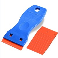 Kit d'outils pour covering automobile : Couteau utilitaire, Couteau de découpe de film, Raclette en feutre, Grattoir de découpe de ligne, Gants pour l'installation de PPF et de vinyle