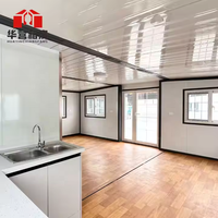 Casa Contenedor Plegable de Lujo Móvil, Villa Prefabricada Expandible de 20 y 40 Pies, Panel Sándwich, Moderna, Minimalista, Impermeable