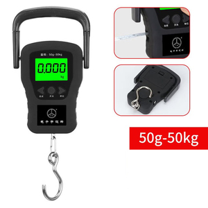 Balance de poche numérique électronique LCD portable <span class=keywords><strong>50</strong></span> kg/<span class=keywords><strong>50</strong></span> g, mini balance de pêche suspendue, OEM ODM HAOYU ABS & Alliage d'aluminium - Product Image 5
