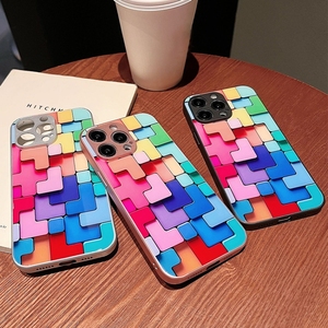 Nuovo design per <span class=keywords><strong>iPhone</strong></span> <span class=keywords><strong>12</strong></span> <span class=keywords><strong>mini</strong></span> <span class=keywords><strong>custodia</strong></span> per telefono in vetro antiurto con motivo a mattoni colorati - Product Image 4