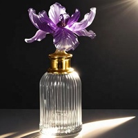 Flacon de parfum vide en verre soufflé à la main, vintage, décoratif, en cristal, rechargeable, pour la décoration de table à la maison, collection de cadeaux