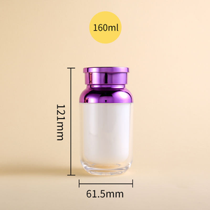 ขวดอาหารเสริมน้ำมันปลาอะคริลิคขนาด100มล. <span class=keywords><strong>160</strong></span>มล. ฉลากสีทองเงินสีน้ำเงิน - Product Image 5