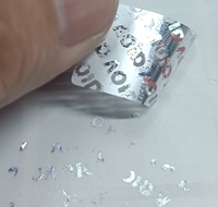 Autocollant adhésif en vinyle PVC imprimé UV personnalisé, étiquette holographique de sécurité laser VOID, anti-effraction, pour l'emballage et la fermeture, hologramme 3D