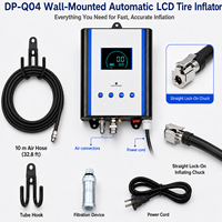 Digital Tyre Inflation System Portable 100psi Tire Monitor Metal Construction Automatic Shut LCD Display Emergency Light CE
