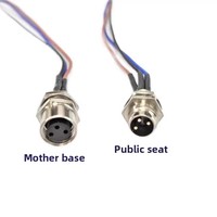 Connecteur M8 à souder, type colle, mâle/femelle, 3-8 cœurs, étanche, pour câble d'aviation, drone et utilisation TV automobile