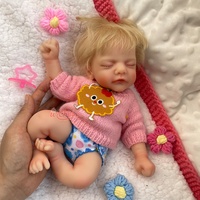 Poupée Reborn en Silicone de 12 Pouces, Réaliste au Toucher, Poupée Fille Flexible en Silicone, Corps Entier Fait Main, Cheveux Implantés