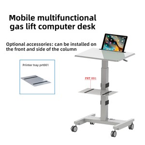 Nouveau <span class=keywords><strong>bureau</strong></span> pour <span class=keywords><strong>ordinateur</strong></span> <span class=keywords><strong>portable</strong></span> en acier réglable en hauteur avec design mobile, peut contenir une <span class=keywords><strong>imprimante</strong></span> <span class=keywords><strong>et</strong></span> un chariot pour <span class=keywords><strong>ordinateur</strong></span> <span class=keywords><strong>portable</strong></span> - Product Image 2