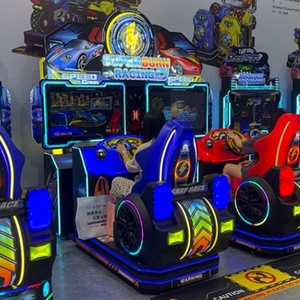 เครื่องเกมแข่งรถอาร์เคดคุณภาพสูงแบบสองคนเล่น รุ่นใหม่ ใช้เหรียญ จำลองการขับขี่ในเมือง ภาษาอังกฤษ กำลังลดราคา - Product Image 5