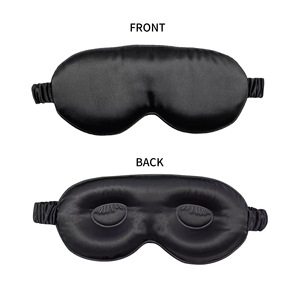 Masque pour les yeux 3D en soie compressée anti-rides avec bandes élastiques pour hommes et femmes, soulagement complet de la fatigue - Product Image 2