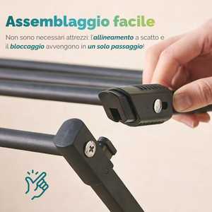 Séchoir à linge pliable sur pied en bambou et métal, 6 niveaux, extensible jusqu'à 9 mètres - Product Image 3