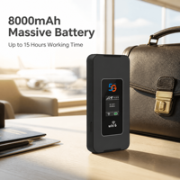 Routeur MiFi portable 5G M8A Qualcomm X55 WiFi6 double bande débloqué, point d'accès 5G avec emplacement pour carte SIM, batterie de 8000 mAh