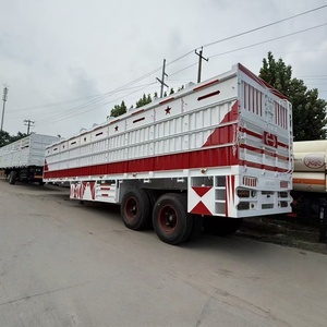 Clôture de bonne qualité fabricants de la Chine Cargo <span class=keywords><strong>semi</strong></span>-<span class=keywords><strong>remorque</strong></span> camion 2 essieux bétail Transport lâche <span class=keywords><strong>semi</strong></span>-<span class=keywords><strong>remorque</strong></span> camion pour le Soudan - Product Image 3