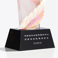 Reunión anual trofeo de cristal trofeo de metal trofeo de resina adornos de oficina personalizados fabricantes al por mayor