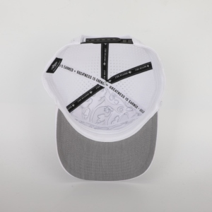 High Quality Customized 5-Panel Baseball Cap Adults Perforated Style Golf <b>Hat</b> Magnet Tee <b>Holder</b> Rubber Logo 100% Polyester - Product Image 6