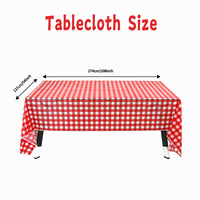 Nappe jetable à carreaux, épaisse, imperméable, pour fête d'anniversaire, nappe rectangulaire 137*274cm