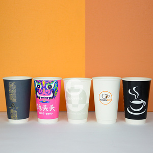 Vaso de papel de doble pared con impresión personalizada a precio razonable - Product Image 1