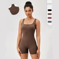 YUTUO Yoga-Jumpsuit für Damen, Rückenfreier, Figurformender Einteiler mit Hüftlift-Effekt, OEM Sportbekleidung mit Vier-Wege-Stretch
