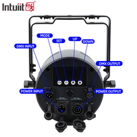 Projecteur LED PAR 7x20W RGBWAV Slim 6-en-1 IP65 étanche DMX512 pour éclairage de scène extérieur et événements de mariage