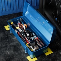 Boîte à outils professionnelle en tôle d'acier portable de haute qualité