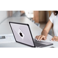 Slim Folio Style TPU Couche Intérieure Souple Anti Impact Apple Mac Book M3 Pro 14 ''Couverture pour Ordinateur Portable avec Doublure Tampon Ribs