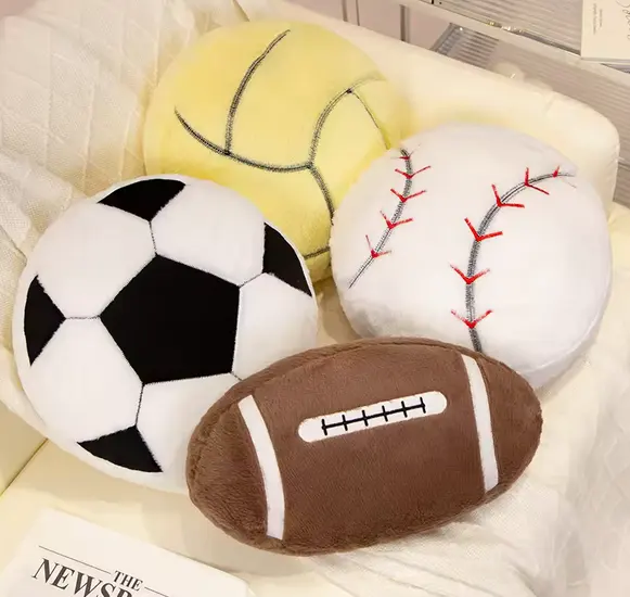 Custom Logo Promotional Children's Soccer Ball Soft Plush Stuffed Animal Toy OEM Basketball Stuffed Ball with Logo