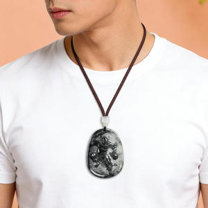 Pendentif en jadéite naturelle Zhong Kui, bijoux pour hommes, design original, style chinois, cadeau avec certificat d'évaluation FG88 - Product Image 4