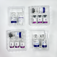 Plateau d'insertion en plastique à livraison rapide, simple ou double, 5, 6 ou 10 compartiments, pour flacons de peptides de 3 ml, 2 ml, 10 ml, pour emballages