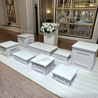 Nouveau Style Rehausseur Alimentaire de Buffet en PVC Acrylique, Socle Colonne Romaine pour Mariage, Ensemble de Piédestaux de Présentation, Décoration de Table pour Baby Shower et Fête