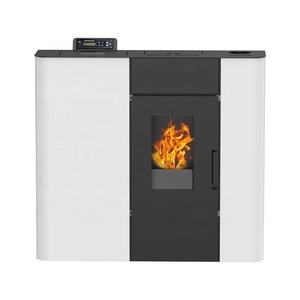 15-18 kw B09 Design moderne Hydro Poêle Chauffage à <span class=keywords><strong>granulés</strong></span> <span class=keywords><strong>de</strong></span> <span class=keywords><strong>bois</strong></span> avec chauffage <span class=keywords><strong>de</strong></span> l'eau et télécommande du ventilateur dans le salon Appartement - Product Image 1