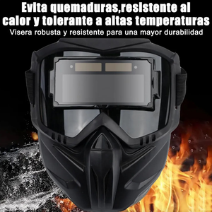 Masque de soudage avec visière grise en polycarbonate anti-rayures et résistant à la chaleur pour le soudage - Product Image 1