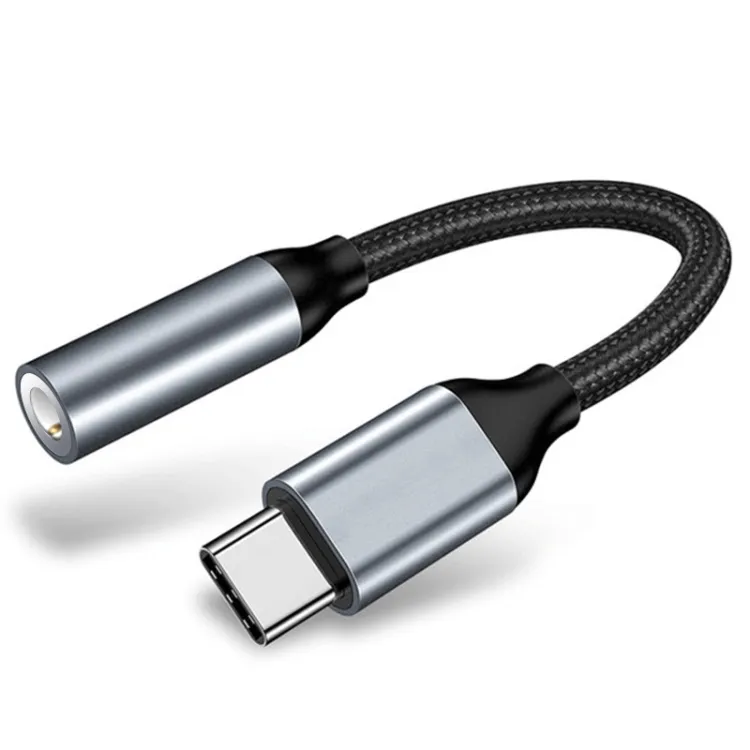 ตัวแปลงอะแดปเตอร์ USB-C / Type-C ตัวผู้เป็น3.5มม. ตัวแปลงสัญญาณเสียงดิจิตอล