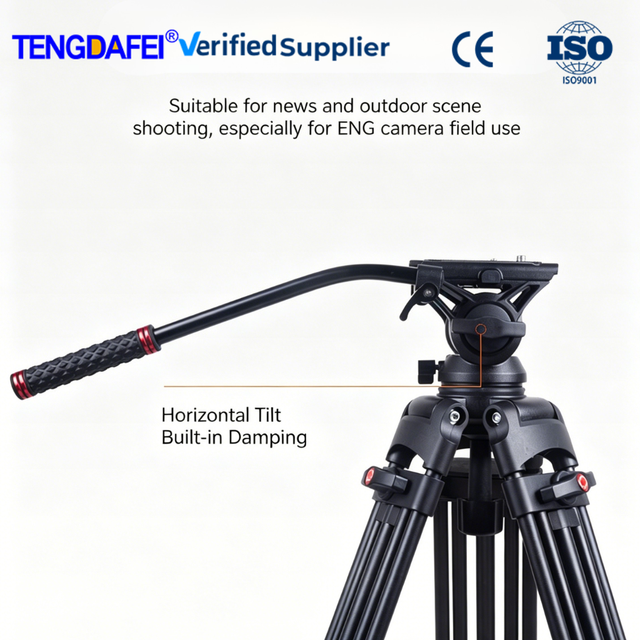 Professional Flip Lock Hydraulic Head Aluminum Alloy Tripod High Load Capacity Portable Design for DSLR/Mirrorless Cameras Live