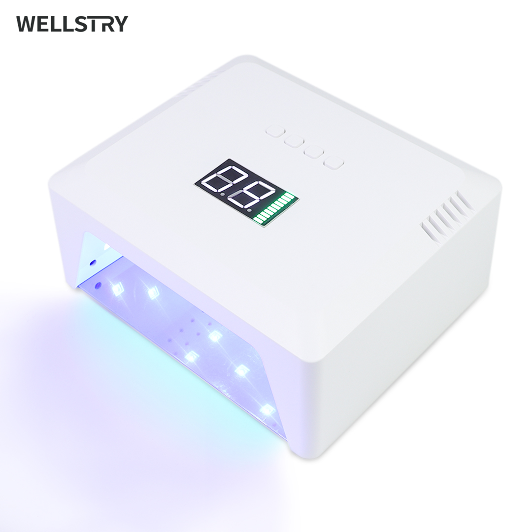 Wellstry OEM ODM 30 шт. перезаряжаемая ультрафиолетовая Светодиодная лампа для ногтей профессиональная салонная тонкая Сушилка для ногтей Маникюр для рук