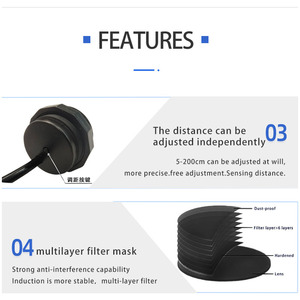 Détecteur de mouvement extérieur XKC-KE200 5v-24v, capteur de proximité inductif pour la détection de présence d'objets et de personnes - Product Image 5