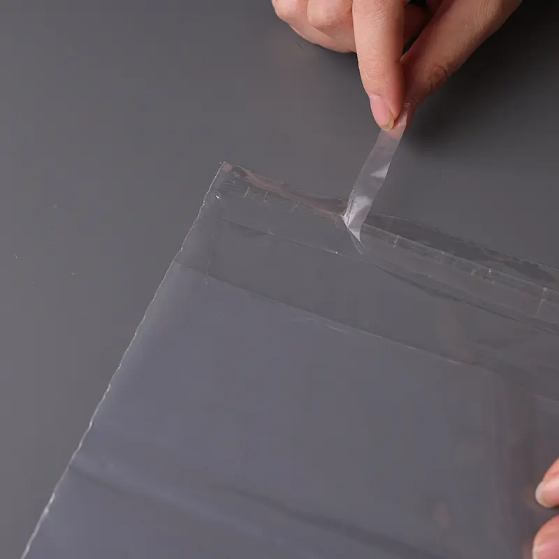 Saco plástico transparente OPP HDPE para embalagem de roupas, saco poli plástico autoadesivo transparente de tamanho diferente personalizado
