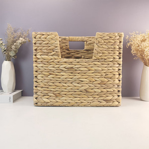 Cestino in Rattan a buon mercato all'ingrosso canna di legno Set di immagazzinaggio in tessuto <span class=keywords><strong>nero</strong></span> di cestini di <span class=keywords><strong>vimini</strong></span> per decorazioni da parete Boho - Product Image 1