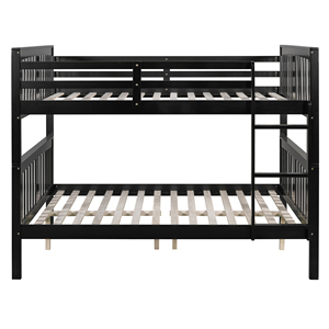 Full Over Full <b>Bunk</b> <b>Bed</b> With Ladder Espresso Kids Teen Bedroom Furniture - Product Image 6
