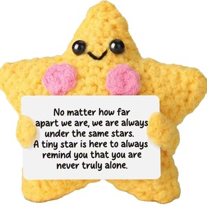 Tostada de Ganchillo Kawaii Positiva Hecha a Mano <span class=keywords><strong>con</strong></span> Tarjeta Motivacional Personalizable - Product Image 5