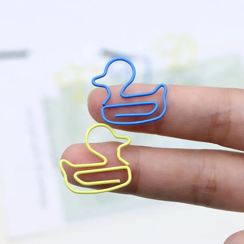 Pet Gecoat Ijzerdraad Paperclips Eend Vorm Paperclips