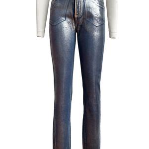 HR88011 <span class=keywords><strong>Jeans</strong></span> en denim pour femmes européennes et américaines - Coupe skinny vintage, élastique, processus de bronzage <span class=keywords><strong>argent</strong></span>é, séchage rapide pour <span class=keywords><strong>l</strong></span>'été - Product Image 4