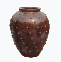 Grand pot en céramique rustique fait main, résistant au gel, pour arbres et fleurs, décoration de jardin et de maison, utilisation en centre commercial