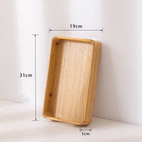 Juego de Bandejas de Bambú de Alta Calidad y Precio Accesible, Plato de Servir de Madera Natural Ecológico