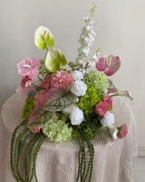 A-2020 Boules de fleurs artificielles en soie de haute qualité pour centre de table, petites compositions vertes pour décoration de mariage, événements et fêtes