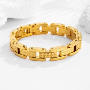 Jewelry <b>for</b> <b>Men</b> Stainless Steel Bracelet Gold Plated Jewelry Chunky Bracelet Durable Stylish Stainless Steel Jewelry Design - Product Image 6