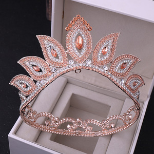 <span class=keywords><strong>Couronne</strong></span> roi en strass en forme de feuilles, diadème de <span class=keywords><strong>princesse</strong></span>, ronde et Baroque, <span class=keywords><strong>couronne</strong></span> complète, accessoire de spectacle, ZGH1232 - Product Image 3