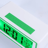 Kleine digitale Sublimation Azan Reise tisch Wecker mit Sprach steuerung Hintergrund beleuchtung Timer Temperatur